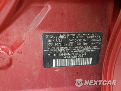 Zdjęcie 12 z 14 samochodu: 2013 HYUNDAI ELANTRA GLS VIN:KMHDH4AE9DU607021 - miniatura