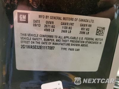Zdjęcie 12 z 14 samochodu: 2014 CHEVROLET IMPALA LIMITED LS VIN:2G1WA5E32E1117087 - miniatura