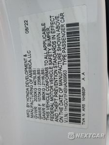 Zdjęcie 12 z 14 samochodu: 2022 HONDA ACCORD SPORT SE VIN:1HGCV1F45NA069963 - miniatura