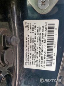Zdjęcie 12 z 14 samochodu: 2013 HONDA CIVIC EXL VIN:2HGFB2F97DH514713 - miniatura