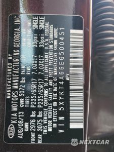 Zdjęcie 14 z 16 samochodu: 2014 KIA SORENTO LX VIN:5XYKT4A66EG500451 - miniatura