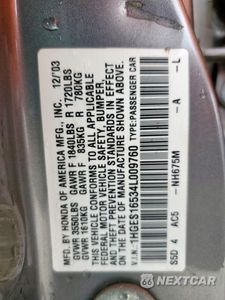 Zdjęcie 13 z 13 samochodu: 2004 HONDA CIVIC LX VIN:1HGES16534L009760 - miniatura