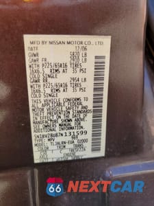 Zdjęcie 13 z 15 samochodu: 2007 NISSAN QUEST S VIN:5N1BV28U87N131599 - miniatura