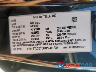 Zdjęcie 12 z 12 samochodu: 2023 TESLA MODEL 3 VIN:5YJ3E1ECXPF471334 - miniatura