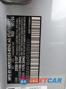 Zdjęcie 12 z 12 samochodu: 2024 MERCEDES-BENZ CLE 300 4MATIC VIN:W1KMJ4HB6RF035931 - miniatura