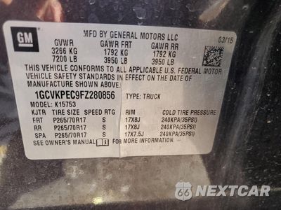 Zdjęcie 12 z 14 samochodu: 2015 CHEVROLET SILVERADO K1500 VIN:1GCVKPEC9FZ280856 - miniatura