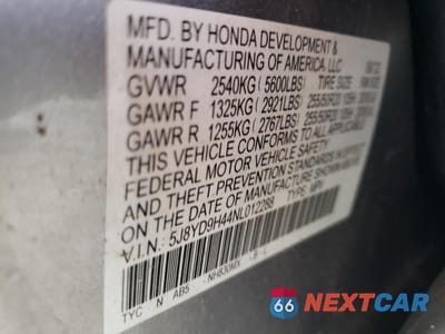 Zdjęcie 14 z 14 samochodu: 2022 ACURA MDX TECHNOLOGY VIN:5J8YD9H44NL012288 - miniatura