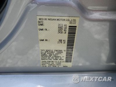 Zdjęcie 12 z 13 samochodu: 2022 NISSAN ALTIMA SV VIN:1N4BL4DW7NN351414 - miniatura