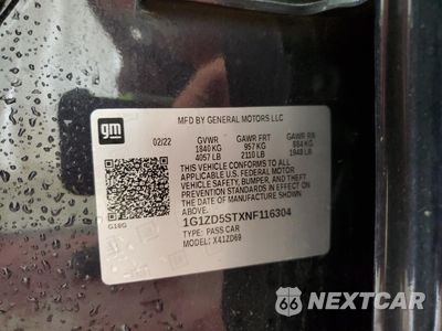 Zdjęcie 12 z 13 samochodu: 2022 CHEVROLET MALIBU LT VIN:1G1ZD5STXNF116304 - miniatura
