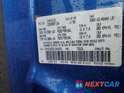 Zdjęcie 12 z 14 samochodu: 1997 DODGE RAM 1500 VIN:1B7HC16Z5VJ543075 - miniatura