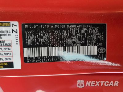 Zdjęcie 12 z 12 samochodu: 2008 TOYOTA COROLLA MATRIX XR VIN:2T1KR32EX8C693590 - miniatura
