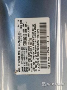 Zdjęcie 13 z 13 samochodu: 2013 HONDA ODYSSEY TOURING VIN:5FNRL5H96DB068096 - miniatura