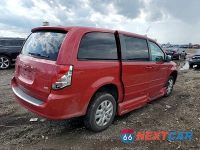 Trzecie zdjęcie samochodu z tyłu: 2016 DODGE GRAND CARAVAN SE VIN:2C4RDGBG4GR176385 - miniatura