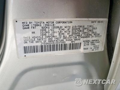 Zdjęcie 13 z 13 samochodu: 2001 TOYOTA RAV4 VIN:JTEGH20V810037065 - miniatura