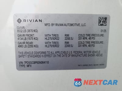 Zdjęcie 12 z 14 samochodu: 2025 RIVIAN R1S PREMIUM VIN:7PDSGCBP8SN064110 - miniatura