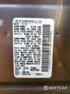 Zdjęcie 13 z 13 samochodu: 2012 NISSAN MURANO S VIN:JN8AZ1MU4CW120872 - miniatura