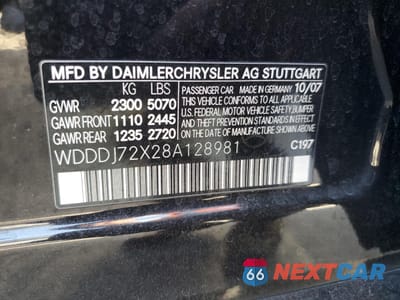 Zdjęcie 12 z 12 samochodu: 2008 MERCEDES-BENZ CLS 550 VIN:WDDDJ72X28A128981 - miniatura