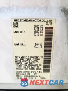 Zdjęcie 12 z 14 samochodu: 2013 NISSAN ALTIMA 2.5 VIN:1N4AL3AP9DC199746 - miniatura