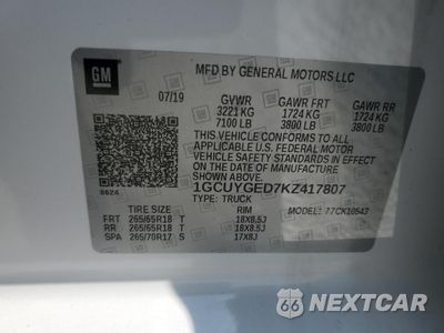 Zdjęcie 13 z 15 samochodu: 2019 CHEVROLET SILVERADO K1500 LTZ VIN:1GCUYGED7KZ417807 - miniatura