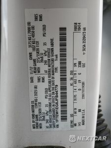 Zdjęcie 12 z 13 samochodu: 2018 FORD F150 SUPERCREW VIN:1FTEW1EG8JFB44779 - miniatura