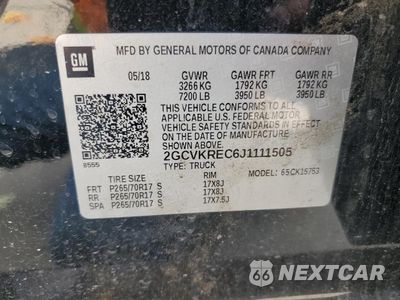 Zdjęcie 12 z 13 samochodu: 2018 CHEVROLET SILVERADO K1500 LT VIN:2GCVKREC6J1111505 - miniatura