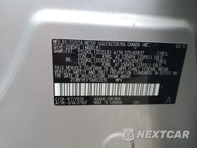 Zdjęcie 12 z 12 samochodu: 2013 TOYOTA RAV4 LE VIN:2T3BFREV1DW022915 - miniatura
