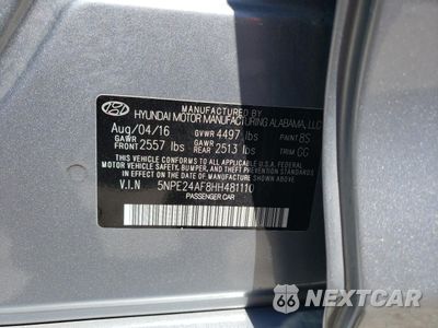 Zdjęcie 12 z 12 samochodu: 2017 HYUNDAI SONATA SE VIN:5NPE24AF8HH481110 - miniatura