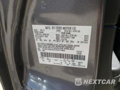 Zdjęcie 13 z 13 samochodu: 2012 FORD ESCAPE XLT VIN:1FMCU0DG3CKA71982 - miniatura