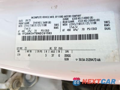 Zdjęcie 10 z 10 samochodu: 2022 FORD F350 SUPER DUTY UTILITY / SERVICE TRUCK VIN:1FD8W3HT8NEC61593 - miniatura