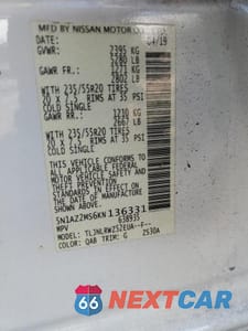 Zdjęcie 14 z 14 samochodu: 2019 NISS MURANO VIN:5N1AZ2MS6KN136331 - miniatura