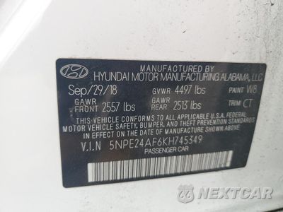 Zdjęcie 12 z 12 samochodu: 2019 HYUNDAI SONATA SE VIN:5NPE24AF6KH745349 - miniatura