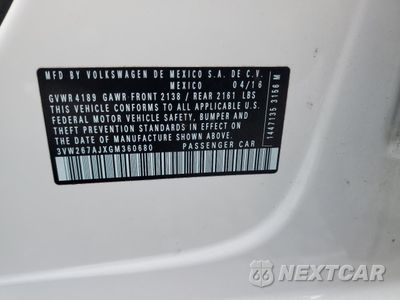 Zdjęcie 12 z 13 samochodu: 2016 VOLKSWAGEN JETTA S VIN:3VW267AJXGM360680 - miniatura