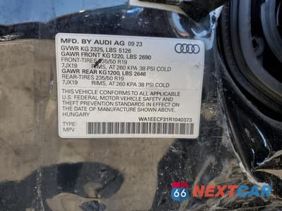 Zdjęcie 12 z 12 samochodu: 2024 AUDI Q3 PREMIUM PLUS S LINE 45 PREMIUM PLUS S LINE 45 VIN:WA1EECF31R1040373 - miniatura