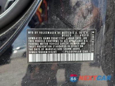 Zdjęcie 13 z 14 samochodu: 2019 VOLKSWAGEN JETTA SEL PREMIUM VIN:3VWG57BU8KM204289 - miniatura