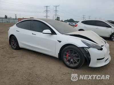 Czwarte zdjęcie samochodu z boku: 2022 TESLA MODEL 3 VIN:5YJ3E1EB6NF348201 - miniatura