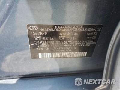 Zdjęcie 12 z 12 samochodu: 2017 HYUNDAI SONATA SE VIN:5NPE24AF7HH540034 - miniatura