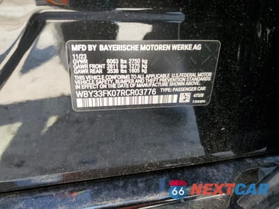 Zdjęcie 12 z 12 samochodu: 2024 BMW I5 EDRIVE 40 VIN:WBY33FK07RCR03776 - miniatura