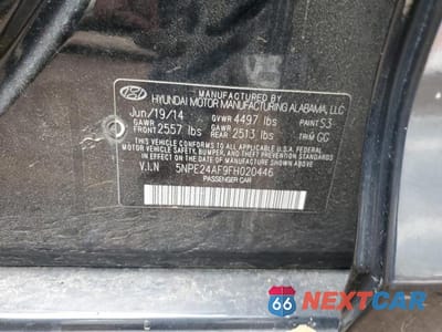 Zdjęcie 12 z 12 samochodu: 2015 HYUNDAI SONATA SE VIN:5NPE24AF9FH020446 - miniatura