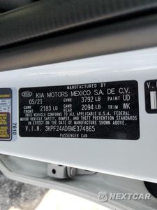 Zdjęcie 12 z 13 samochodu: 2021 KIA FORTE FE VIN:3KPF24AD6ME374865 - miniatura