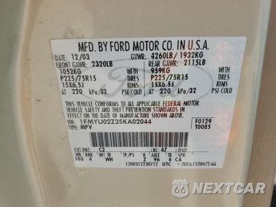 Zdjęcie 25 z 26 samochodu: 2005 FORD ESCAPE XLS VIN:1FMYU02Z35KA02044 - miniatura