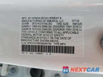 Zdjęcie 12 z 12 samochodu: 2025 HONDA PILOT BLACK VIN:5FNYG1H90SB044799 - miniatura