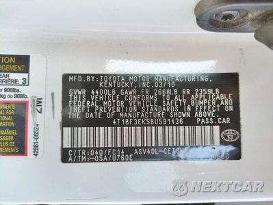 Zdjęcie 12 z 13 samochodu: 2011 TOYOTA CAMRY BASE VIN:4T1BF3EK5BU591436 - miniatura
