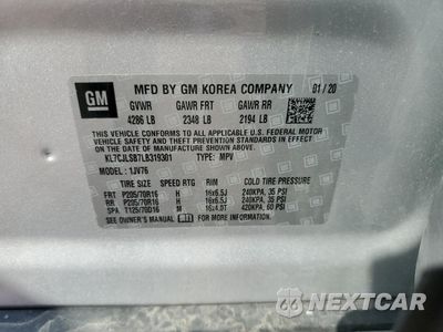 Zdjęcie 13 z 16 samochodu: 2020 CHEVROLET TRAX 1LT VIN:KL7CJLSB7LB319301 - miniatura