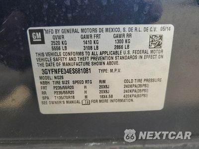 Zdjęcie 14 z 14 samochodu: 2014 CADILLAC SRX PERFORMANCE COLLECTION VIN:3GYFNFE34ES681081 - miniatura