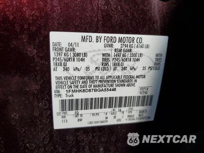 Zdjęcie 13 z 13 samochodu: 2011 FORD EXPLORER XLT VIN:1FMHK8D87BGA55448 - miniatura