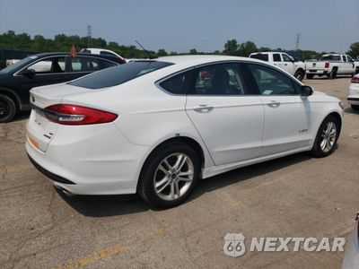 Trzecie zdjęcie samochodu z tyłu: 2018 FORD FUSION SE HYBRID VIN:3FA6P0LU4JR129872 - miniatura