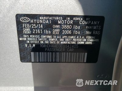 Zdjęcie 12 z 12 samochodu: 2014 HYUNDAI ELANTRA SE VIN:KMHDH4AE0EU142405 - miniatura