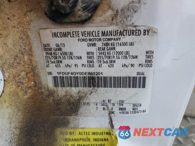 Zdjęcie 12 z 12 samochodu: 2013 FORD F450 SUPER DUTY VIN:1FDUF4GY0DEB65201 - miniatura