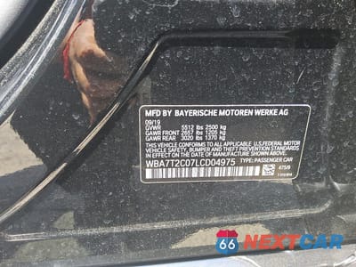 Zdjęcie 12 z 14 samochodu: 2020 BMW 740 I VIN:WBA7T2C07LCD04975 - miniatura