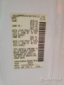 Zdjęcie 13 z 14 samochodu: 2017 NISSAN NV 1500 S VIN:1N6BF0KM0HN800784 - miniatura